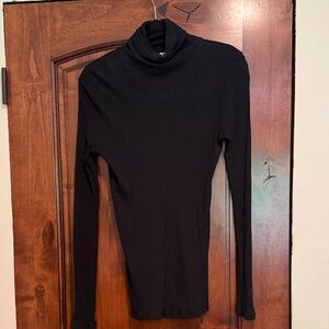 Sundry Black Long Sleeve Turtleneck Top size 2